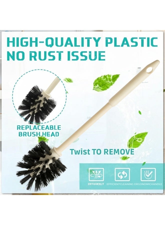 Casa Bella The Brand Toilet Brush with Holder Set, Hygienic Ventilated Bathroom Cleaning Brush, Strong Bristles, Splash-Free Deep Cleaning, Modern Space-Saving Design - Perfect toilet cleaning Accessories for Office, Home - Image 4